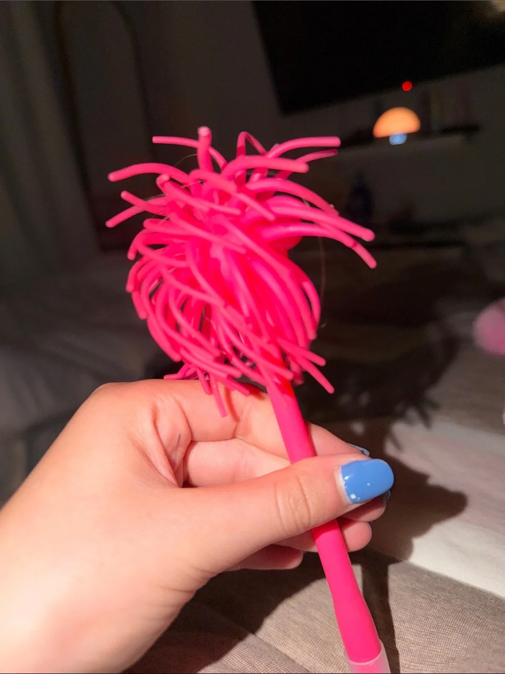 Target Pink Plush Pom & Bright Pink Tentacle Bird Toy Duo